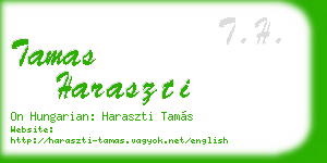 tamas haraszti business card
